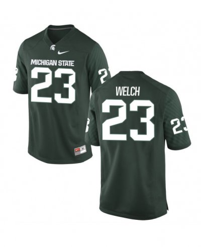 Men's Andre Welch Michigan State Spartans #23 Nike NCAA Green Authentic College Stitched Football Jersey FL50U31RA